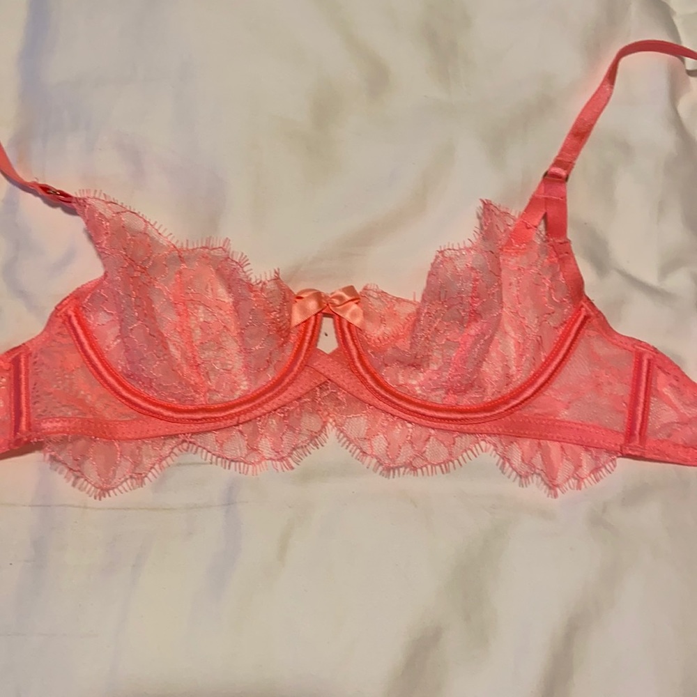 Hot Pink Victoria’s Secret Lace bra